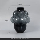 Axyaa Grey Grape Vase: Elegant Art Decor for Living Room, Dining Table, TV Cabinet