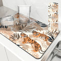 Axyaa Tiger Absorbent Drying Mat for Kitchen and Coffee Bar