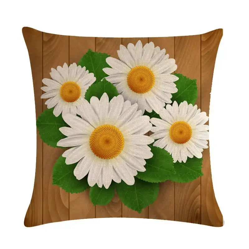 Spring Chrysanthemum Cushion Cover 45x45cm by Axyaa