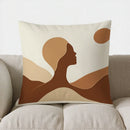 Axyaa Abstract Woman Silhouette Geometric Pattern Pillow Cover