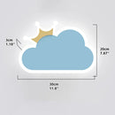 Axyaa Crown Clouds Kids Room LED Wall Lamp Cute Nordic Bedroom Sconce