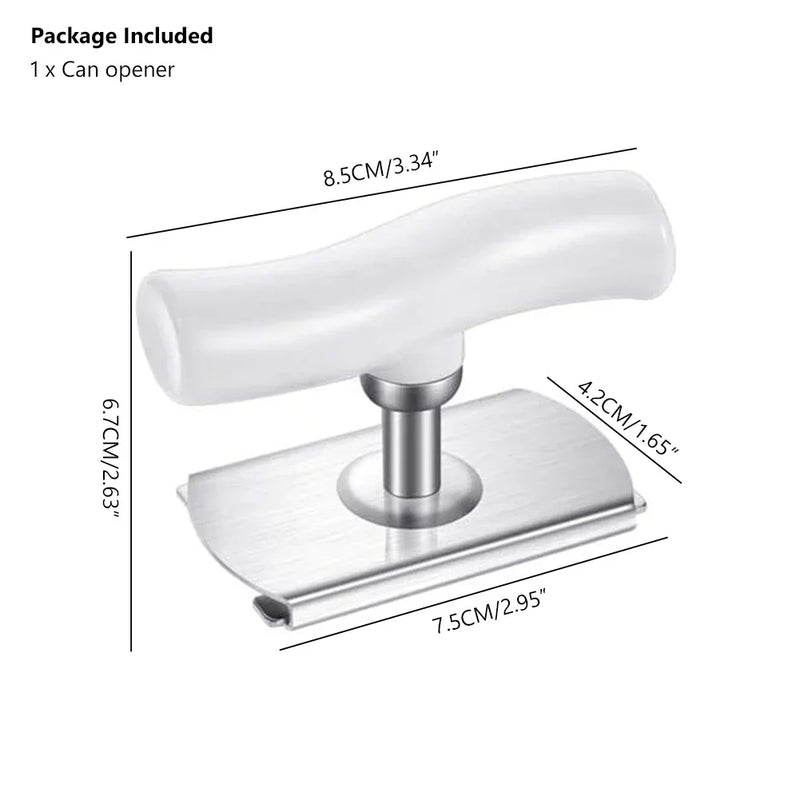 Axya Stainless Steel Manual Can Opener Tool - Adjustable Twist Cap Lid Jar Bottle Opener