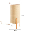 Axyaa Wood Fabric Floor Lamp Japanese Country Style Home Decor