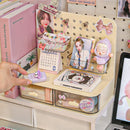 Axyaa Kawaii Hook Drawer Small Card Stand Display & Storage Rack for Idol Collectibles
