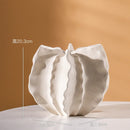 Axyaa Beige Matte Ceramic Vase Nordic Art Flower Pampas Grass Tabletop Decor