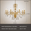 Axyaa Luxury Crystal Candle Chandelier Foyer Pendant Lights