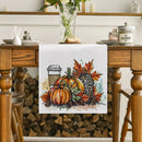 Axyaa Thanksgiving Pumpkin Coffee Leaves Table Runner