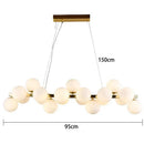 Axyaa Glass LED Pendant Chandelier Light for Living Room and Dining Room