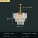 Axyaa Modern Luxury Crystal Chandelier Pendant Light Fixture