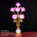 Axyaa LED Lotus Table Lamp: Illuminating Buddha's Presence in Worship Settings