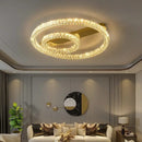 Axyaa Luxury Crystal Oval LED Pendant Dining Room Light