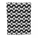 Axyaa Lauburu Euskadi Baby Blanket - Flannel Fabric, Winter Sofa Throw