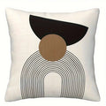 Geometric Round Line Pattern Pillow Cover for Modern Minimalist Home Decor