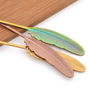 Axyaa Feather Spoons: Stainless Steel TeaSpoons for Coffee, Ice Cream & Desserts