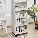 Axyaa Multi-layer Floor-standing Bookcase with Wheels