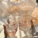 Axyaa Rattan Net Red Glass Cup Set - Household Water Juice Coffee Cold Drinking Mug
