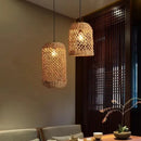 Axyaa Bamboo Rattan Chandelier Pendant Lights LED