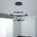 Axyaa Luxury Crystal Chandelier for Living Room & Bedroom - Indoor Pendant Lighting