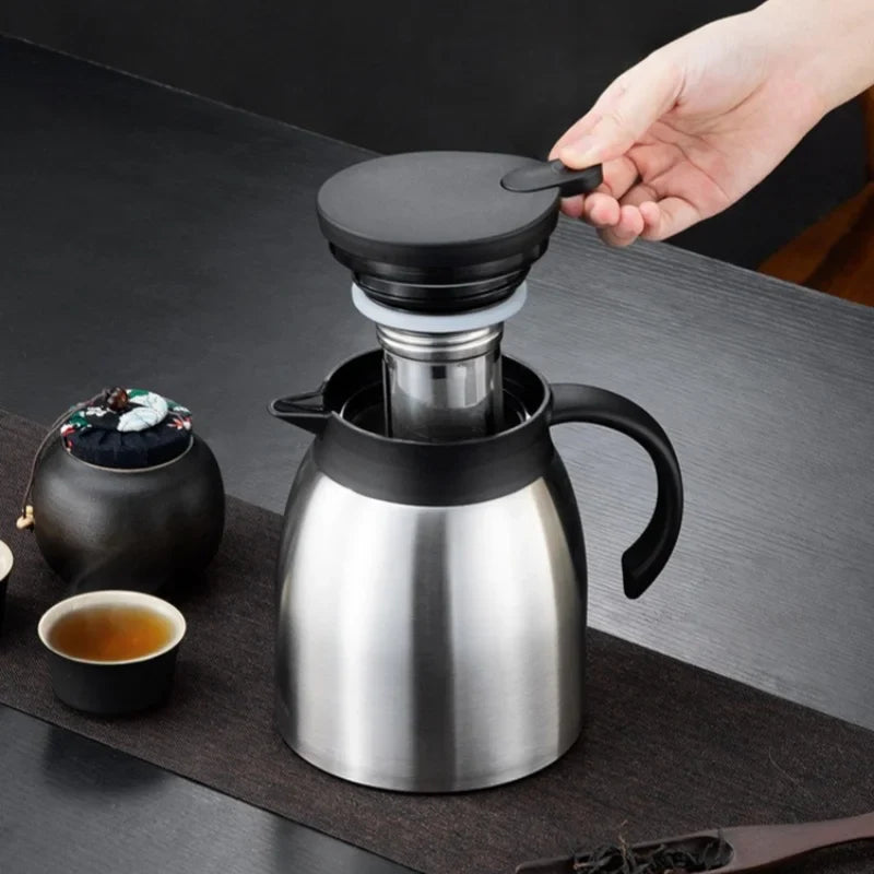 Axyaa Stainless Steel Tea Kettle Thermos Bottle with Tea-strainer
