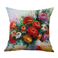 Axyaa Retro Safflower Oil Painting Pillowcase