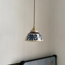Axyaa Japanese Style Ceramic Copper Pendant Light for Dining Living Room