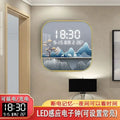 Axyaa Digital Display Cushion Clock Porch Decor Wall Art Square Living Room Creative Clock