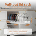Axyaa Sliding Pot Lid Holder & Pan Rack | Multifunctional Dishes Organizers & Storage