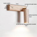 Axyaa Yellow Travertine LED Wall Sconce - Up Down Rotate Wooden Bedside Lamp