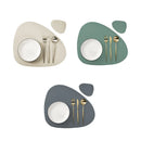 Axyaa Gift Placemats & Coasters Set: Round & Oval Modern Kitchen Dining Table Mats