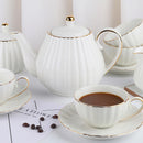 Axya European Style White Bone Teaware Set for Coffee & Afternoon Tea