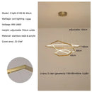 Axyaa Modern Minimalism Gold Steel Hexagon LED Chandelier - Dimmable Pendant Light for Home and Bedroom