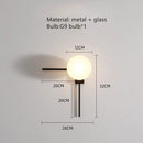 Axyaa LED Wall Lamp Modern Clear Glass Gold Dining Room Sconce