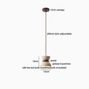 Axyaa Yellow Travertine LED Pendant Lights Hanging Stone Ball Japan Style Pendant Lamp