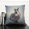 Axyaa Cute Dog Cat Pattern 45x45cm Linen Pillowcase for Living Room Sofa
