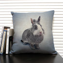 Axyaa Cute Dog Cat Pattern 45x45cm Linen Pillowcase for Living Room Sofa