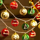 Axyaa Christmas Ball Star Lights Battery-operated Garland Xmas Tree Home Decor