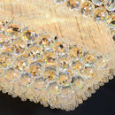 Axyaa European Style Crystal LED Ceiling Light for Villa Living Room Hall