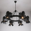 Axyaa Industrial Chandelier: Vintage Loft Telescopic Spotlights for Bar, Cafe, Clothing Store