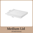 Axyaa Clear Drawer Boxes with Lids & Wheels - Household Plastic Organizers