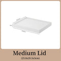 Clear Stacking Drawer Boxes with Lids by Axyaa: Organize Closet, Handle, Wheels