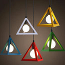 Iron Triangle Pendant Lamp by Axyaa: Modern Wrought Metal Chandelier for Kitchen & Restaurant