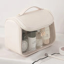Axyaa Transparent Waterproof Travel Cosmetic Bag with Hook & Zipper