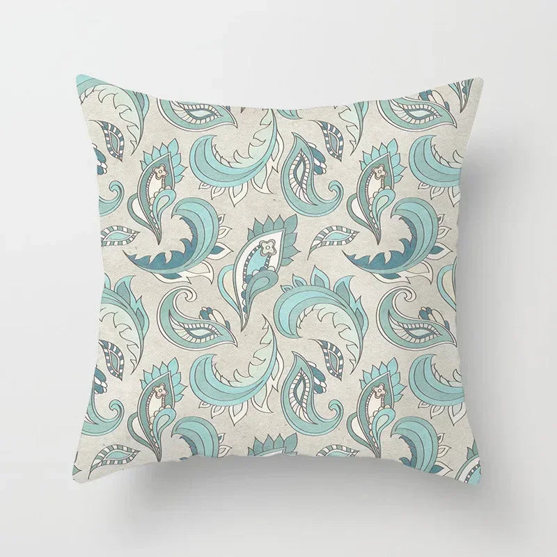 Modern Geometry Print Pillow Case for Home Decor by Axyaa - Mint Green Pillow Cover