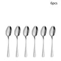 Axyaa 24-Piece Stainless Steel Silver Cutlery Set for Family, Hotel, and Restaurant