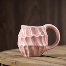 Axyaa Retro Ceramic Pleated Mug for Coffee and Milk Drinking