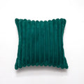 Axyaa Luxury Faux Fur Striped Pillow Covers White