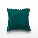 Axyaa Luxury Faux Fur Striped Pillow Covers White