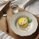 Axyaa Handmade Ceramic Dining Plate Set Japan Style Restaurant Tableware