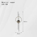 Axyaa Copper LED Wall Lamp: Bedside Foyer Aisle Sconce, 3-Tone Dimming