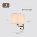 Axyaa Wood Iron LED Wall Lamp with Linen Lampshade for Bedroom and Aisle Lighting